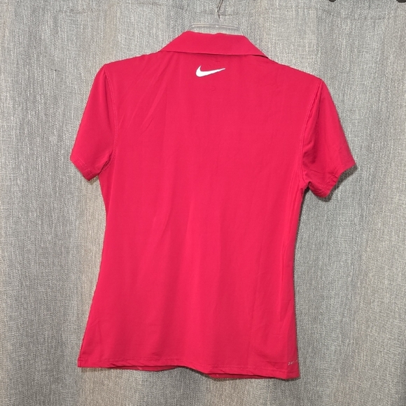 Nike Fitted Polo Shirt Short Sleeve Pink - Picture 3 of 9
